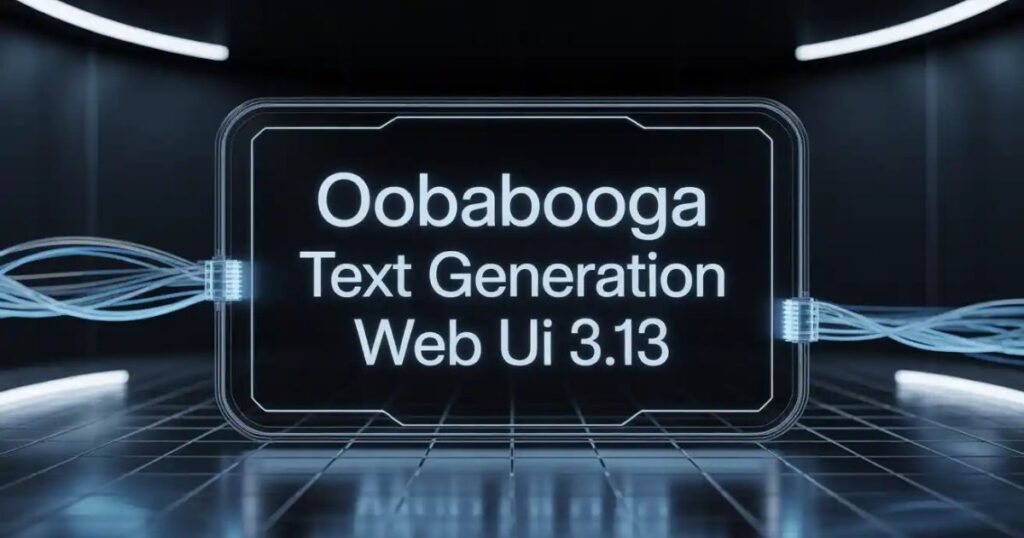 Oobabooga Text Generation Web UI 3.13 interface on Windows setup